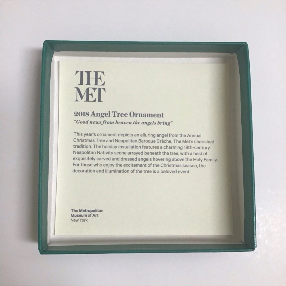 The Met New York Museum of Art 2018 Angel Christmas Tree Ornament Gold USA NEW - Picture 7 of 16